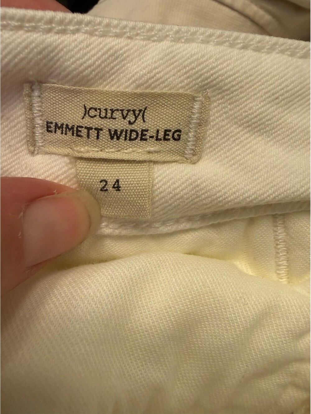 Madewell Curvy Emmett Wide Leg Pants 24 White Cream Cropped Ankle High Rise - Picture 5 of 7